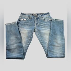 AFFLICTION Jeans Women Size 24 Blue Fleur Freefall Raquel Style Streetwear Denim